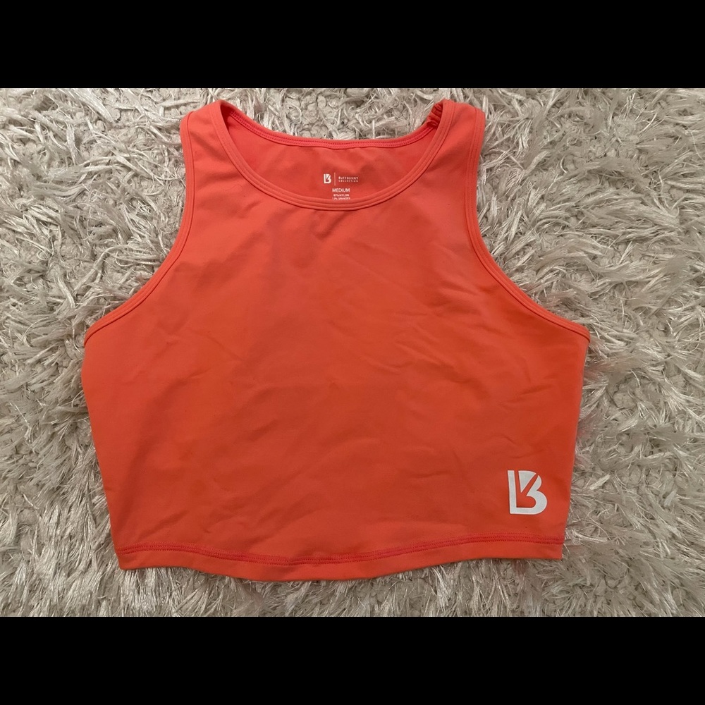 Buffbunny Crop Top - Coral , Size Medium